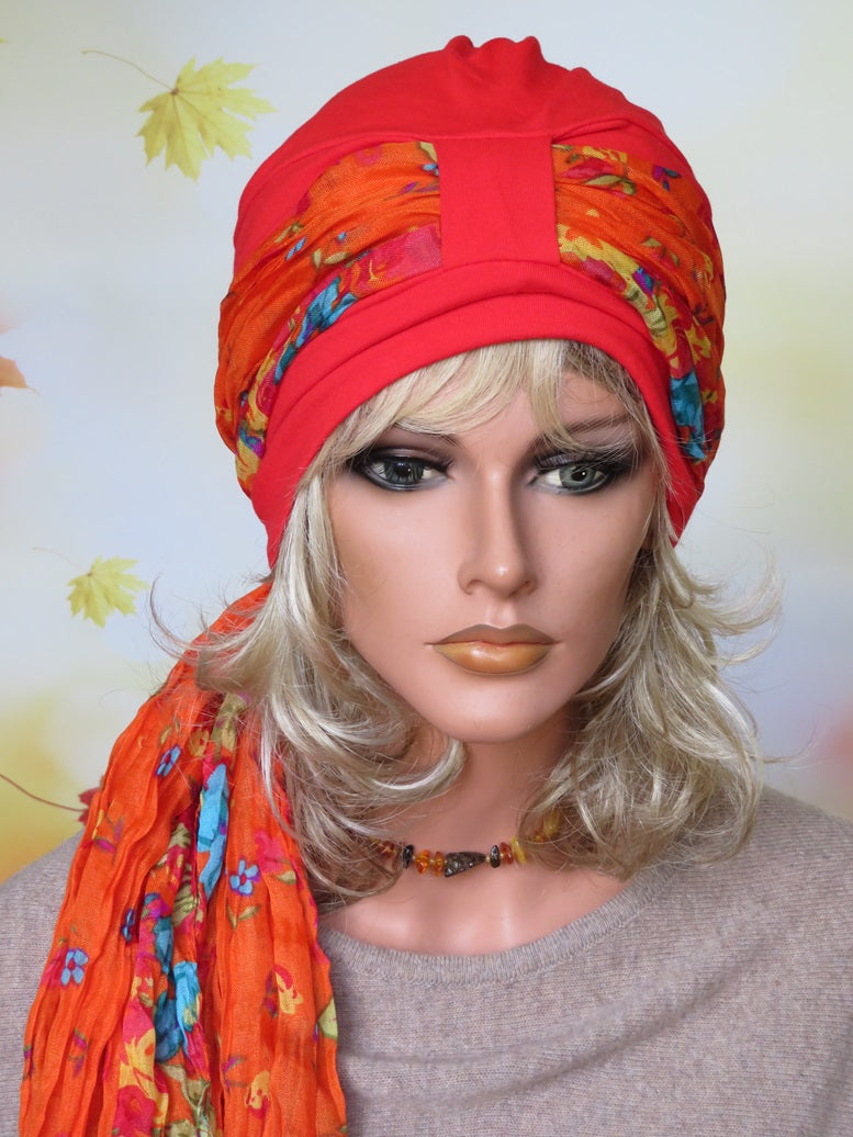 Trendy Turbane elegant oder sportlich in Rote Rose