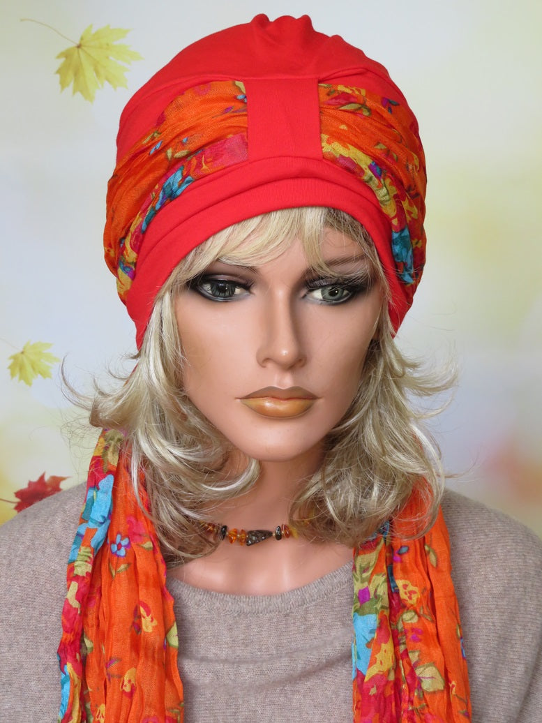 Trendy Turbane elegant oder sportlich in Rote Rose