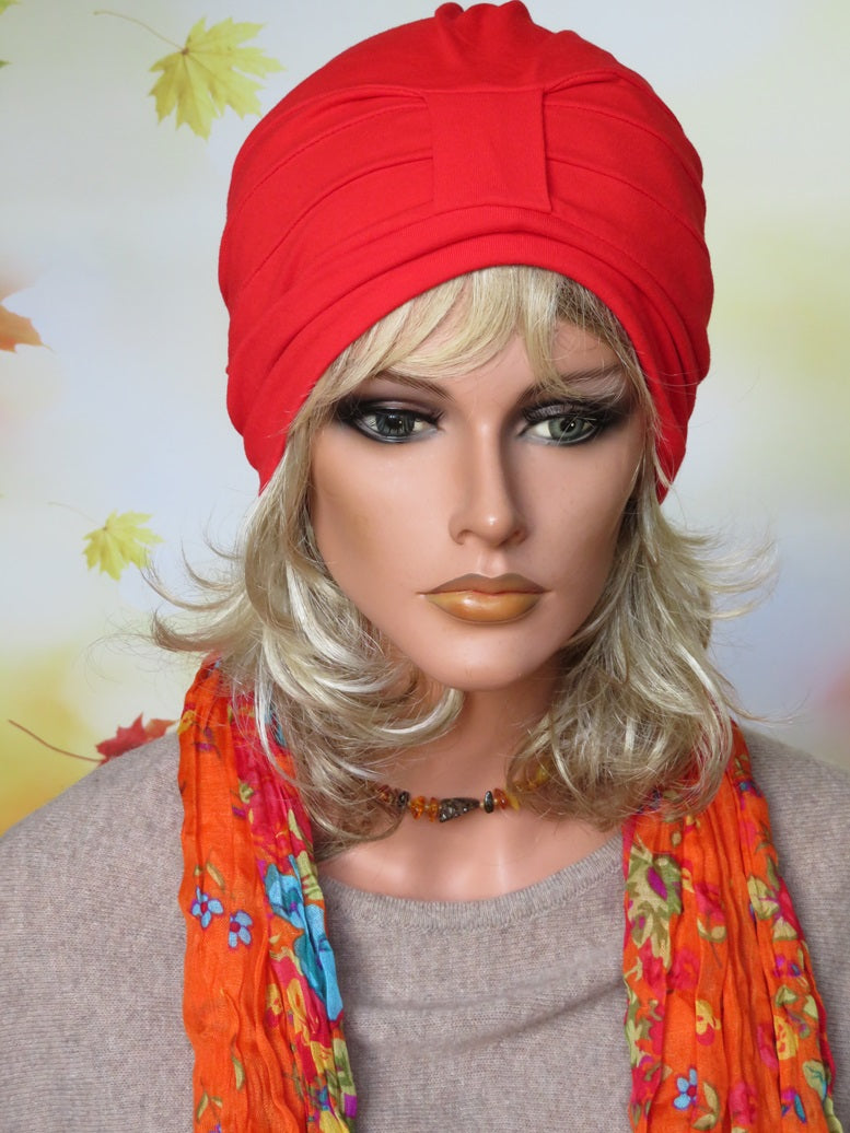 Trendy Turbane elegant oder sportlich in Rote Rose