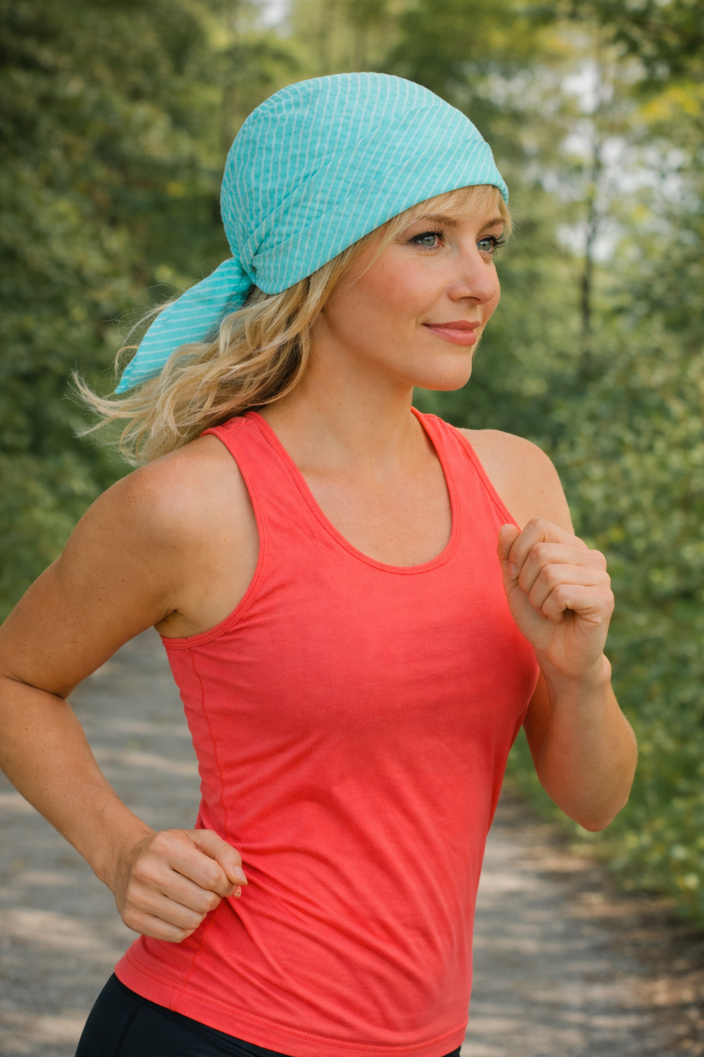Bequemes Damen-Bandana ohne Binden beim Joggen