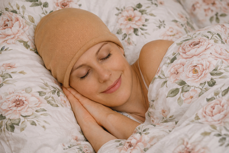 Weiche Schlafmütze-Nachtmütze für empfindliche Kopfhaut bei Chemotherapie und Alopezia