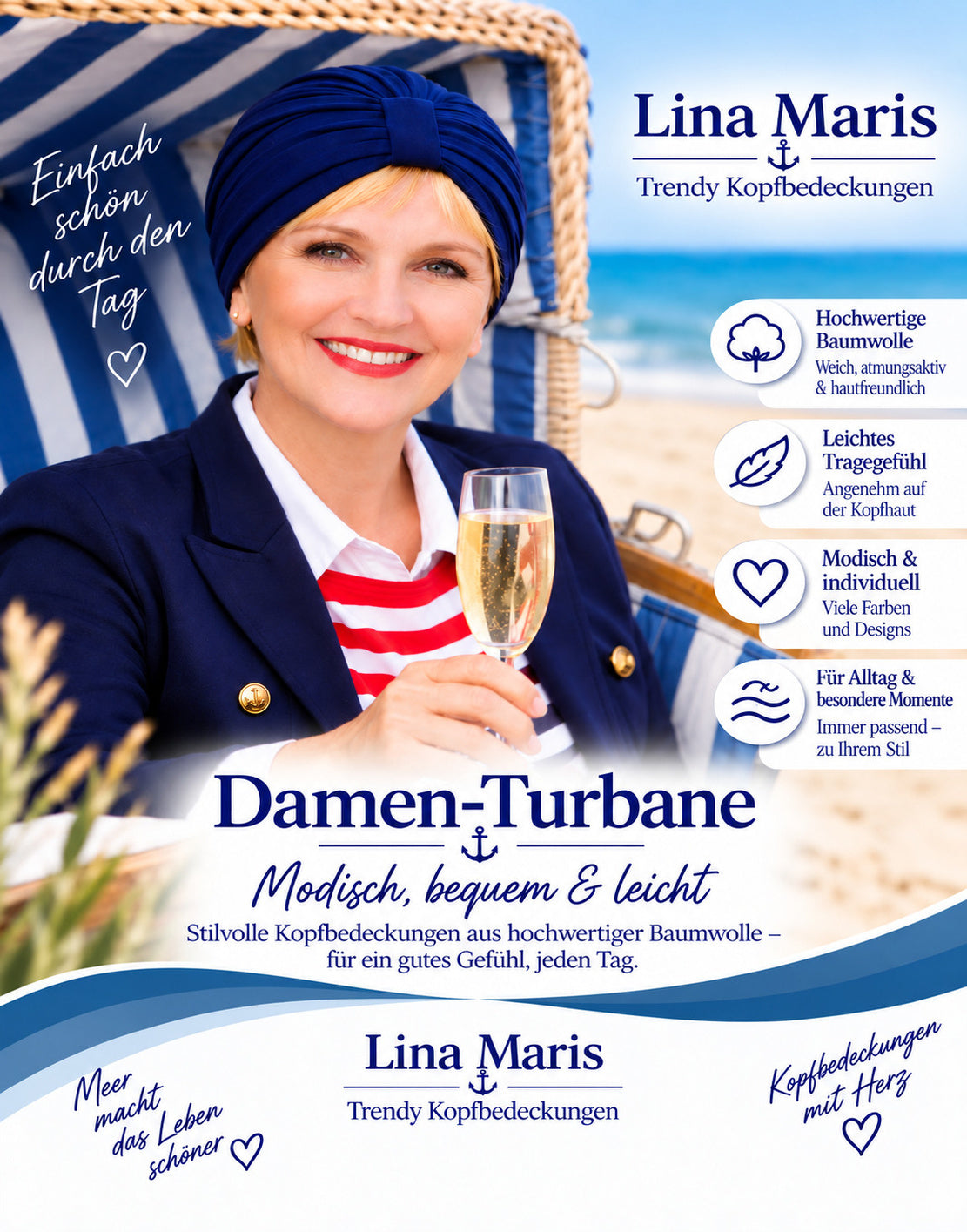 Trendy Damen-Turban mit floralem Design, modern und angenehm zu tragen