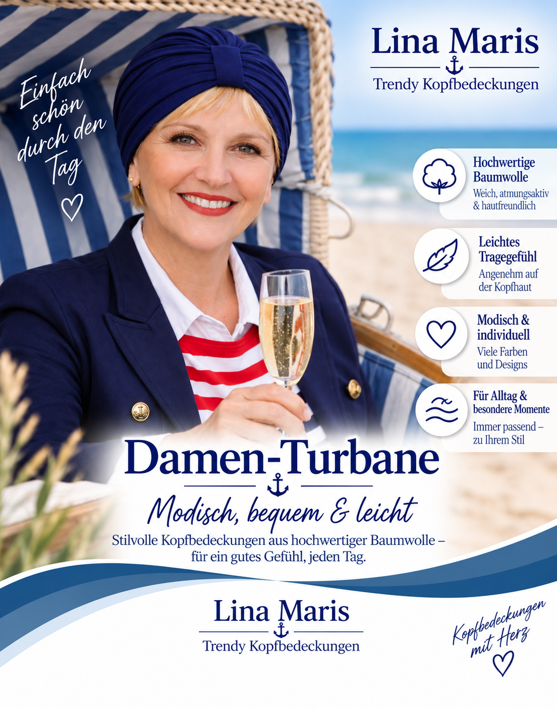 Trendy Damen-Turban mit floralem Design, modern und angenehm zu tragen