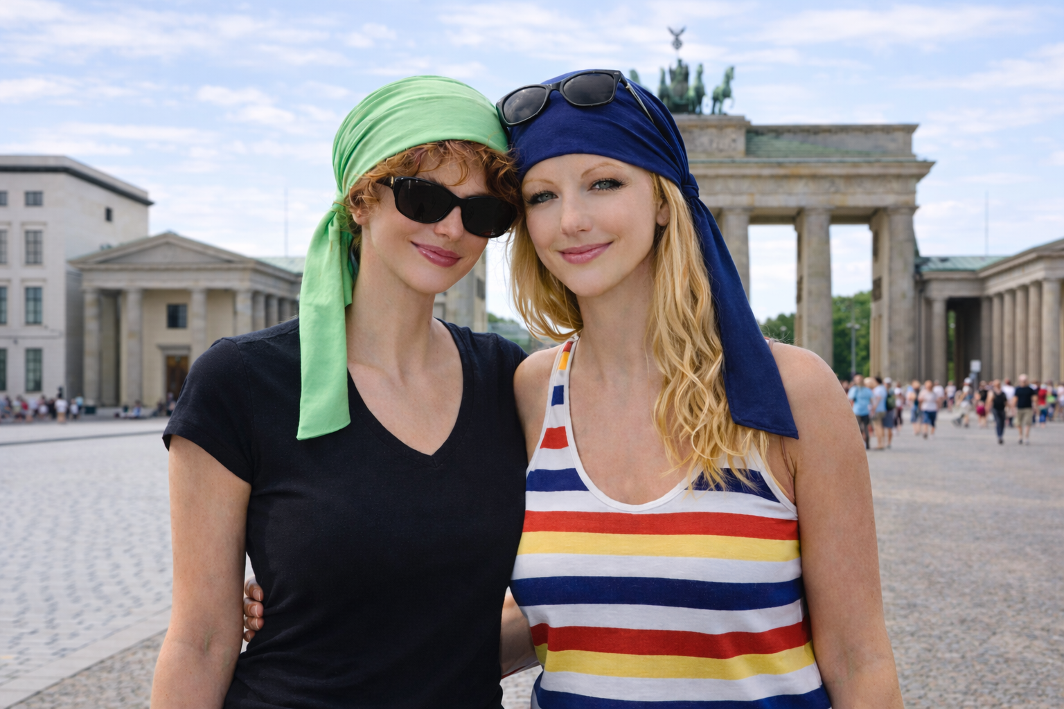 Bequemes Bandanatuch für Damen ohne Binden bequem Brandenburger Tor
